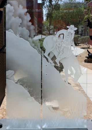 Partition with Frosted Glass Western Easy Does It Design by Sans Soucie