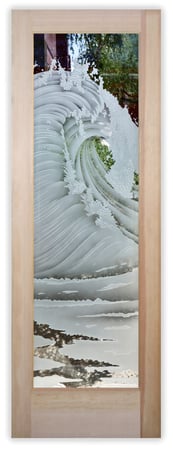Pantry Door with sandblast Frosted Glass Design Art Glass Featuring Sandblast Etched Glass by Sans Soucie