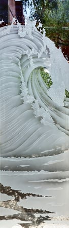Interior Glass Insert with sandblast Frosted Glass Design Art Glass Featuring Sandblast Etched Glass by Sans Soucie