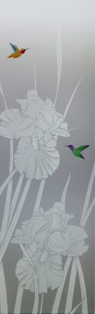 Door Glass Insert with sandblast Frosted Glass Design Art Glass Featuring Sandblast Etched Glass by Sans Soucie