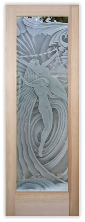 Pantry Door with sandblast Frosted Glass Design Art Glass Featuring Sandblast Etched Glass by Sans Soucie