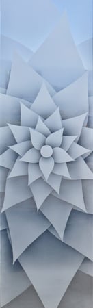 Door Glass Insert with Frosted Glass Floral Rose Petals Design by Sans Soucie