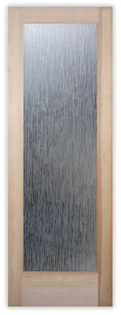 Pantry Door with a Frosted Glass Tree Bark Patterns Design for Private by Sans Soucie Art Glass