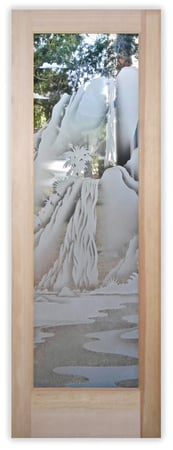 Pantry Door with sandblast Frosted Glass Design Art Glass Featuring Sandblast Etched Glass by Sans Soucie