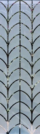 Door Glass Insert featuring Frosted Glass Design Etched Glass by Sans Soucie Art Glass with Custom Patterns Design Tiffany