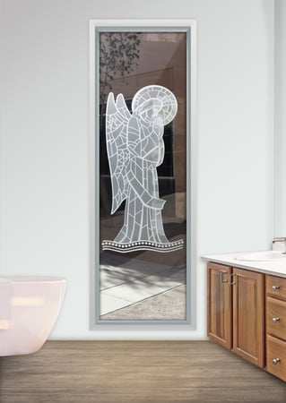 Window with sandblast Frosted Glass Design Art Glass Featuring Sandblast Etched Glass by Sans Soucie