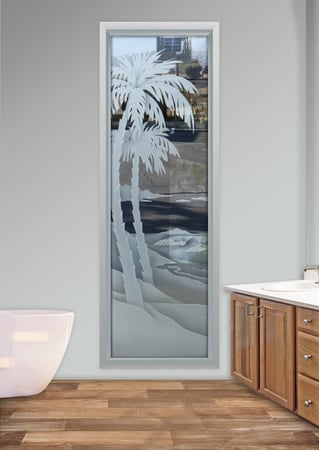 Window with sandblast Frosted Glass Design Art Glass Featuring Sandblast Etched Glass by Sans Soucie