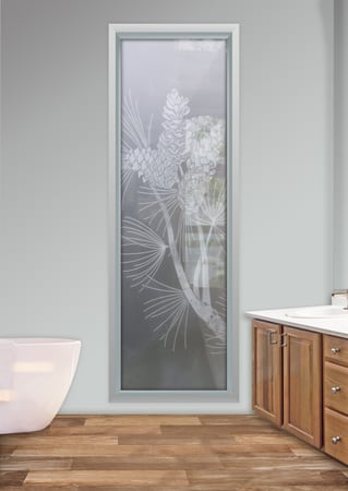 Window with sandblast Frosted Glass Design Art Glass Featuring Sandblast Etched Glass by Sans Soucie