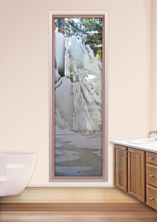 Window with sandblast Frosted Glass Design Art Glass Featuring Sandblast Etched Glass by Sans Soucie