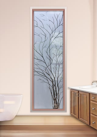 Window with sandblast Frosted Glass Design Art Glass Featuring Sandblast Etched Glass by Sans Soucie