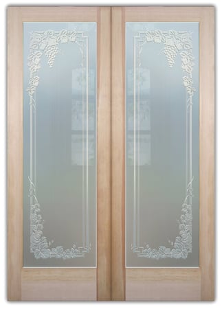 Interior Door with sandblast Frosted Glass Design Art Glass Featuring Sandblast Etched Glass by Sans Soucie