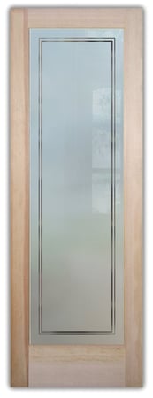 Pantry Door with Frosted Glass Borders 2 Pinstripe Border Design by Sans Soucie