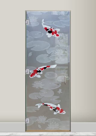 Interior Glass Door with sandblast Frosted Glass Design Art Glass Featuring Sandblast Etched Glass by Sans Soucie