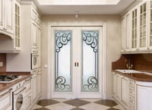 Concorde Semi-Private 1D Negative Frosted Glass Pantry Door Vintage Decor Sans Soucie