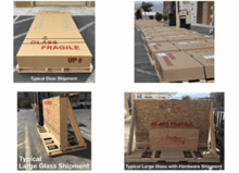 Shipping Delivery box and crate examples sans soucie art glass