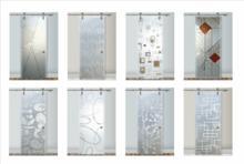 sliding glass barn doors frosted glass by sans soucie art glass