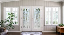 rustic ranch style decor frosted glass doors sans soucie birch in the rockies