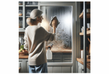 cleaning frosted glass pantry door