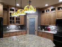 Bakers Delight Semi-Private 1D Negative Frosted Glass Finish Glass Pantry Doors Sans Soucie
