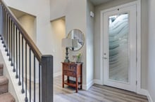 Clear Glass Pantry Doors Dreamy Waves Semi-Private 3D Enhanced Modern Interior Door by Sans Soucie