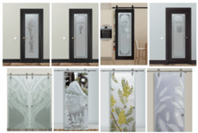 farmhouse frosted glass doors by sans soucie art glass