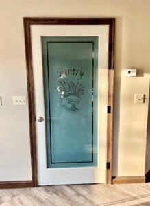 Glass Pantry Door featuring Dimensional 3D Design
