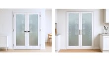 Double-Pantry-Doors-with-Frosted-Glass-by-Sans-Soucie-Art-Glass-PAIR