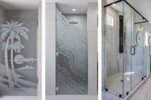 Types of Glass Shower Panels Clear Frosted Textured by Sans Soucie Art Glass