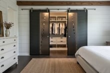 Aesthetic double glass barn doors