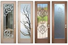 Frosted glass front doors sans soucie art glass