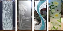 Etched Glass Panels that Separate with Style