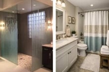 Glass Shower Panels vs. Shower Curtains - Sans Soucie Art Glass