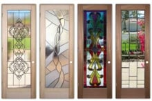 Decorative stained beveled glass doors - Sans Soucie Art Glass