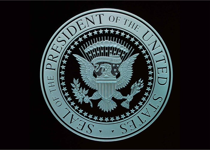us presidential seal carved in glass by sans soucie art glass for tribute room to george hw bush on aircraft carrier