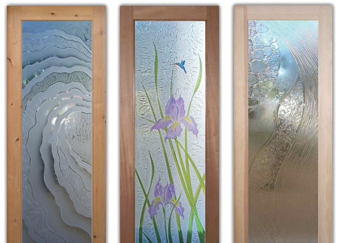 interior doors with glass decorative frosted glass sans soucie art glass