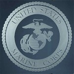 US Marine Corps Seal etched carved glass4