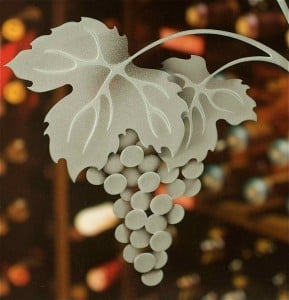This grape cluster and leaves are a "multi-stage" sandblast.  Each grape has been sandblasted one at a time.