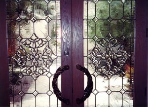 "Beautiful Bevel Clusters" door glass installed at a private residence at Rancho La Quinta Country Club, La Quinta, California