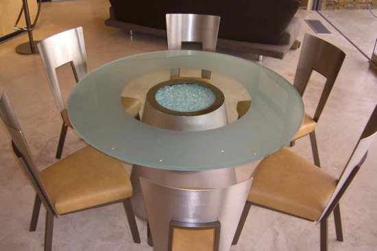 custom round glass table top