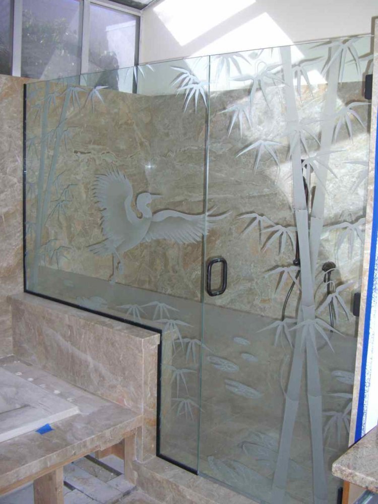 Decorative Glass for the Bathroom adds a Custom Flair Sans Soucie Art