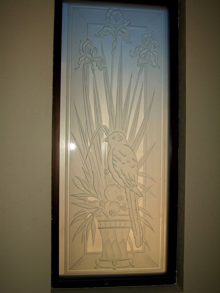 "Iris Perch" Entry Window Glass