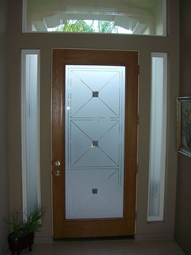etched glass entry door windows frosted
