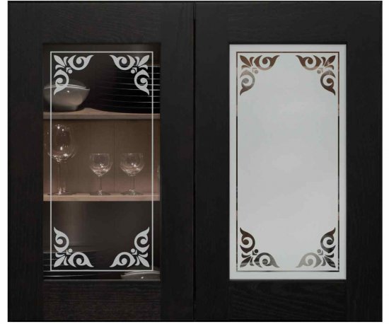 Glass Door Cabinets Inserts: Frosted, Carved Custom Glass ...