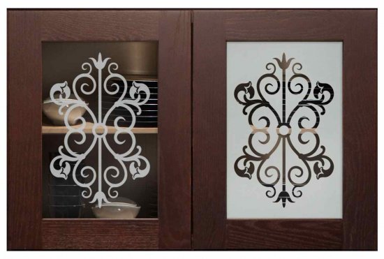 Glass Door Cabinets Inserts Frosted Carved Custom Glass Sans