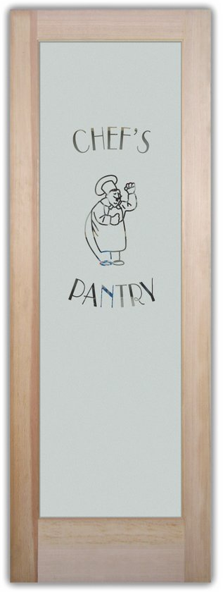 pantry door custom glass