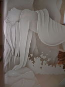 etched carved glass art woman waterfall sans soucie