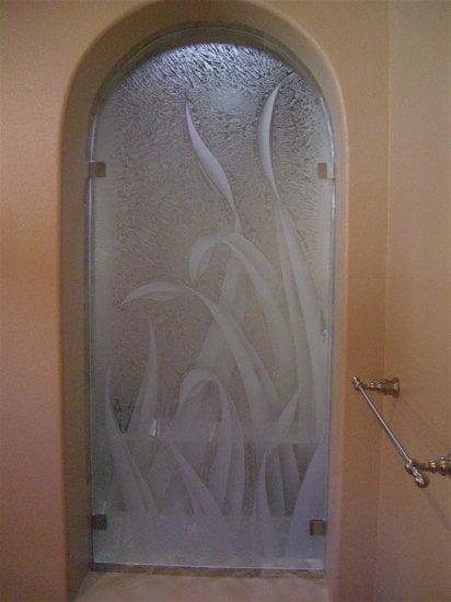 Etched Glass Doors, Windows & Showers: Reeds Design - Sans Soucie Art Glass