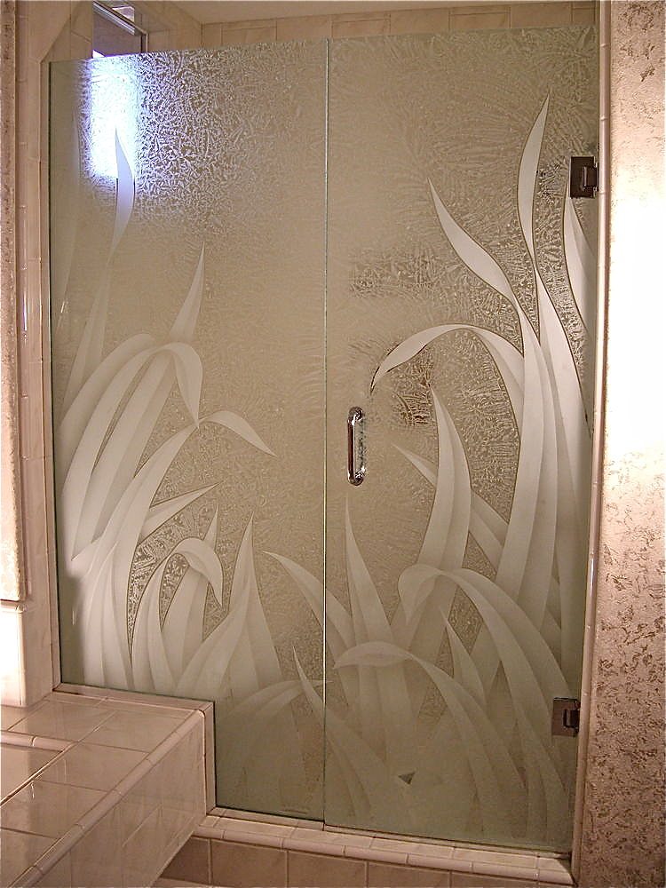 Etched Glass Shower Sans Soucie Art Glass