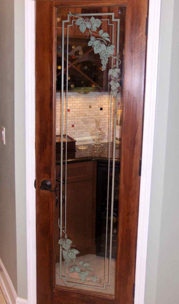 Wine cellar glass doors from Sans Soucie on HGTV