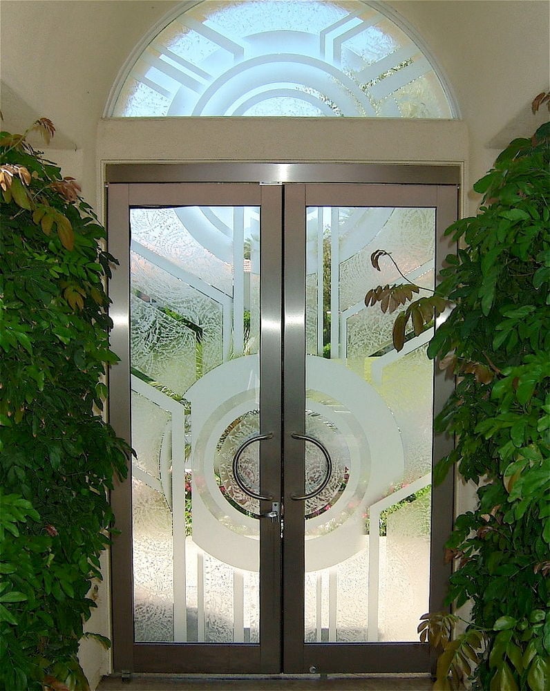 Contemporary Frosted Glass Doors Create Obscurity thru Art! Sans